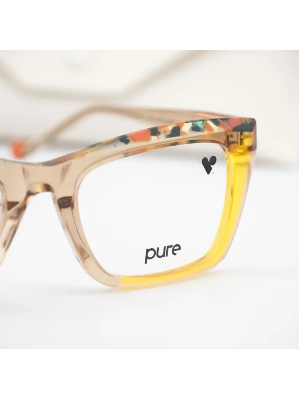 Pure P-7012 250 Square Eyeglasses 53mm – Camel